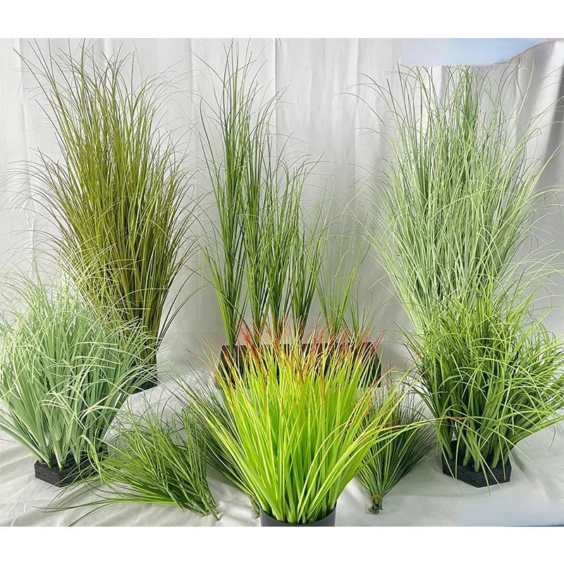 Simulated Small Grass Bushes for Decorating Fake Grasslands, Onion Grass and Green Plants for Home Decoration