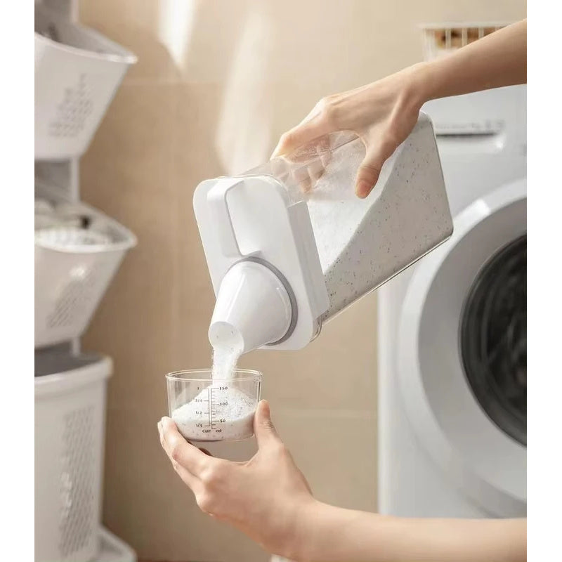Clear Washing Powder Box, Airtight Laundry Detergent Dispenser, Liquid Container with Lids for Storage
