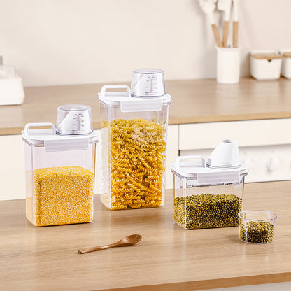 Clear Washing Powder Box, Airtight Laundry Detergent Dispenser, Liquid Container with Lids for Storage