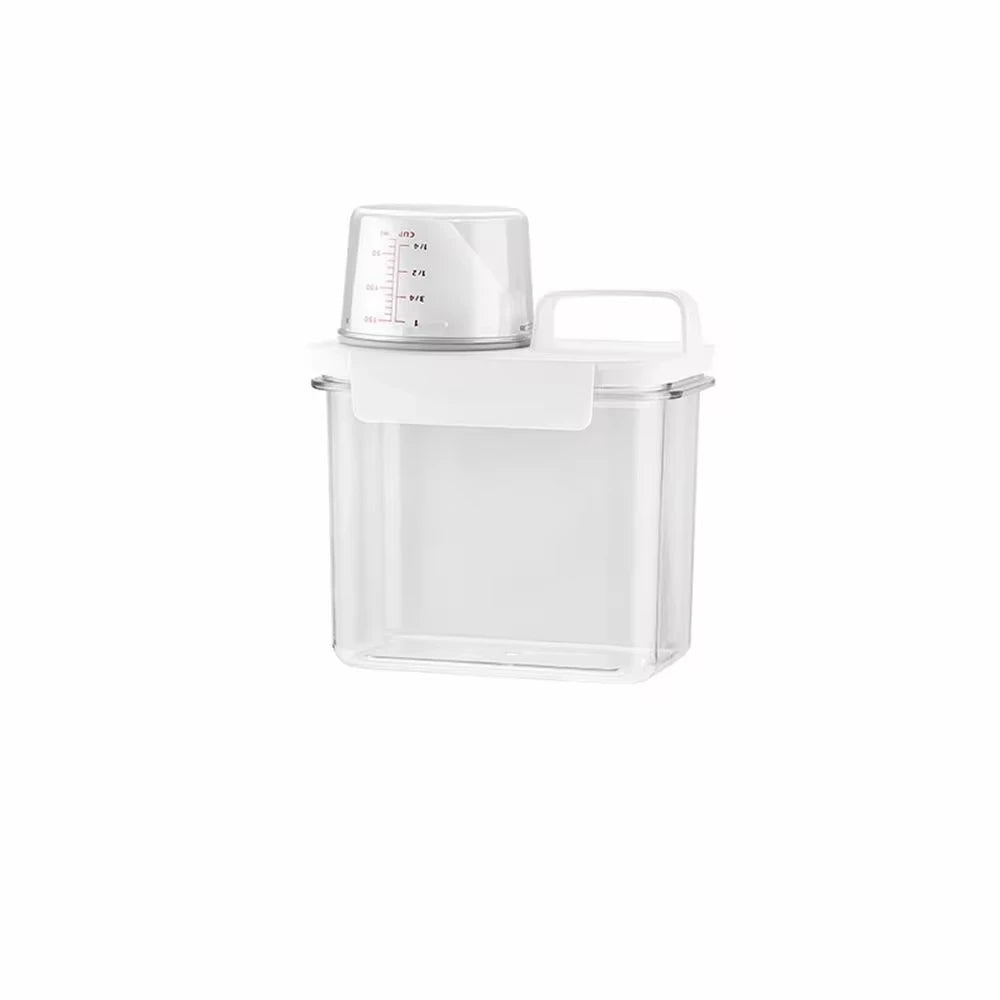 Clear Washing Powder Box, Airtight Laundry Detergent Dispenser, Liquid Container with Lids for Storage