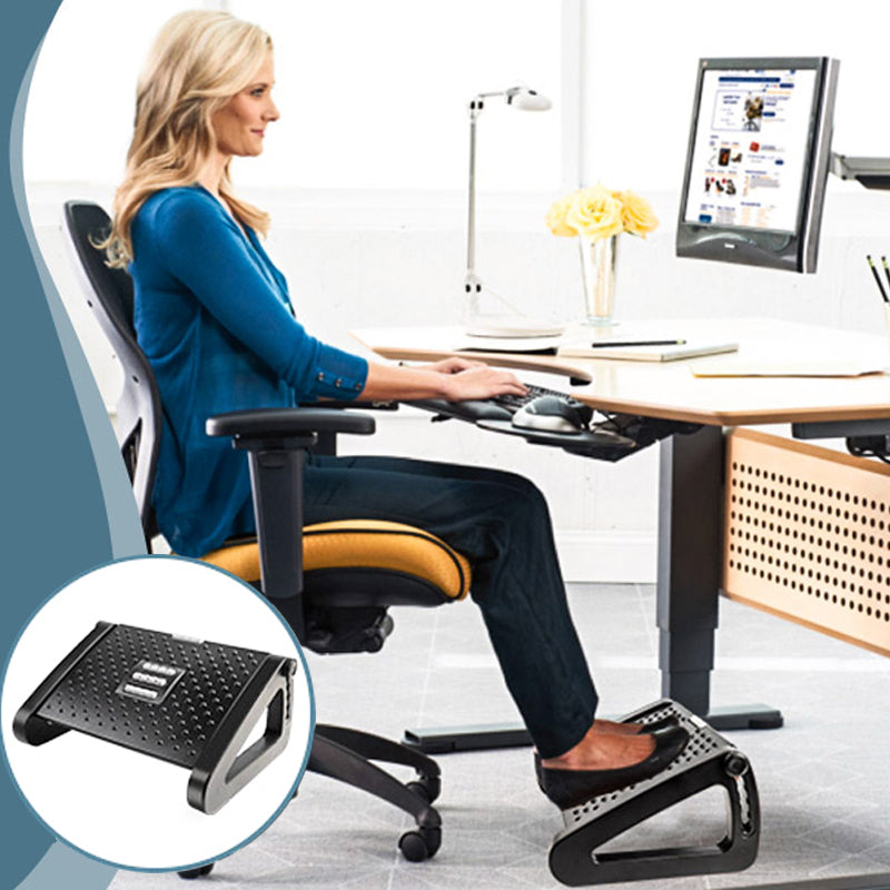 Under Desk Footrest with Massage Rollers for Pain Relief and Comfort