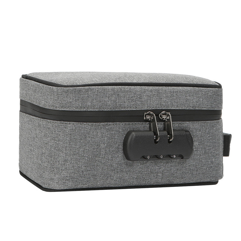 Smell Proof Cigarette Smoking Stash Bag, Combination Lock Container, Tobacco Herbs Storage, Cigar Grinder Travel Box