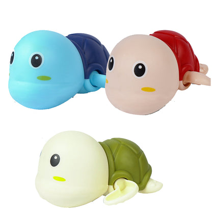 Water Chain Clockwork Bath Toys for Babies, Cute Swimming Turtle Toy Toddler Pool Beach Classic Kids Bathing Water