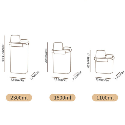 Clear Laundry Detergent Dispenser Box, Refillable Storage Container, Softener Bleach Liquid with Scale for Easy