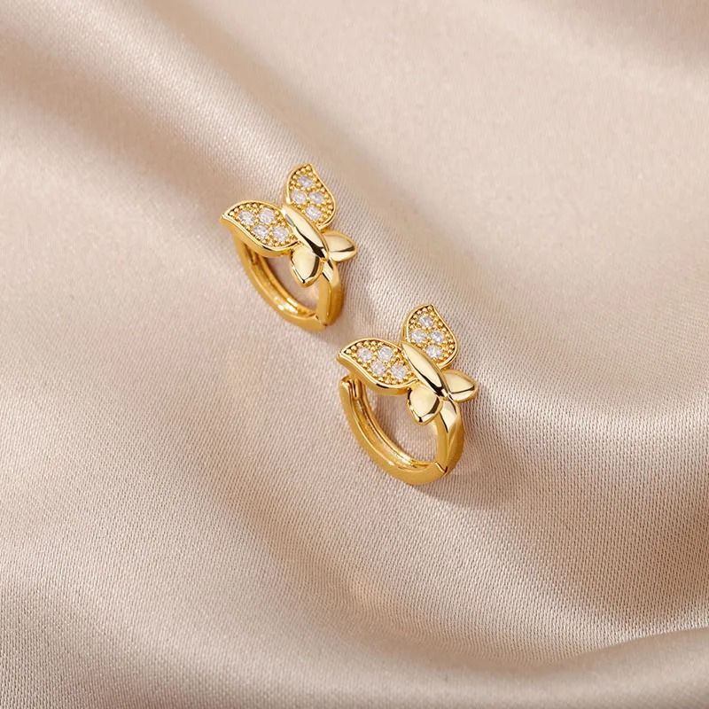 Elegant Butterfly Stainless Steel Earrings For Women And Girls 2