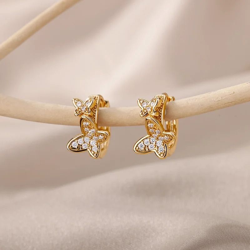 Elegant Butterfly Stainless Steel Earrings For Women And Girls 4