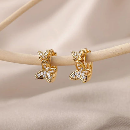 Elegant Butterfly Stainless Steel Earrings For Women And Girls 4