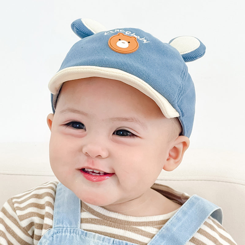 Cartoon Bear Baby Baseball Cap with Ears for Boys and Girls