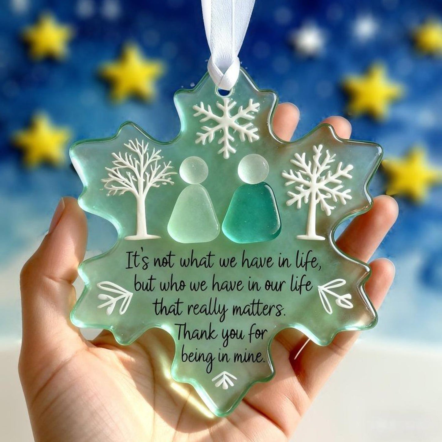 Clear Snowflake Ornament For Festival Snowflake Ornaments Friendship Festive Acrylic Pendant 4