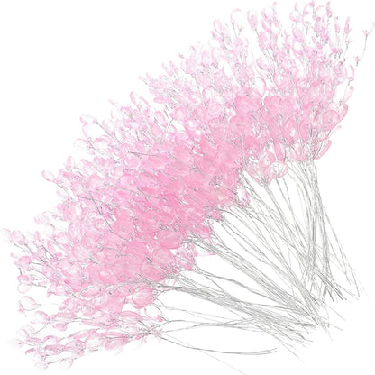 Artificial White Crystal Acrylic Water Droplet Garland Hairpin for Wedding, Bridal Bouquet, and DIY Gift Decorome