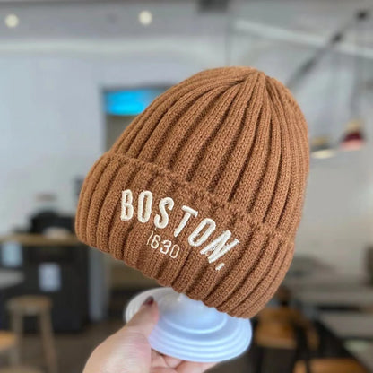 Knit Beanie Warm Cap For Infant Newborn Winter Baby Hat Fashion Letter Pattern Cold Weather Accesso 8