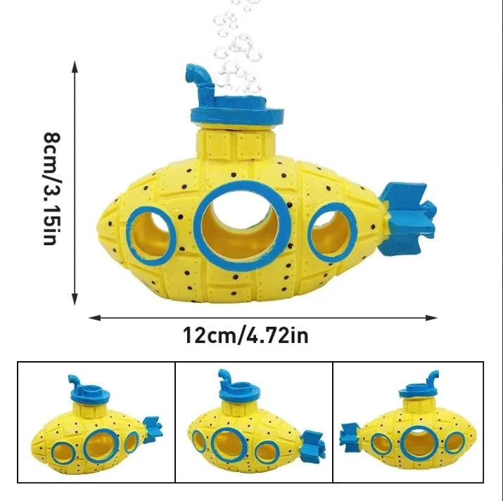 Fish Tank Decorations, Resin Submarine Ornaments, Aquarium Fish Shrimp Shelter Cave