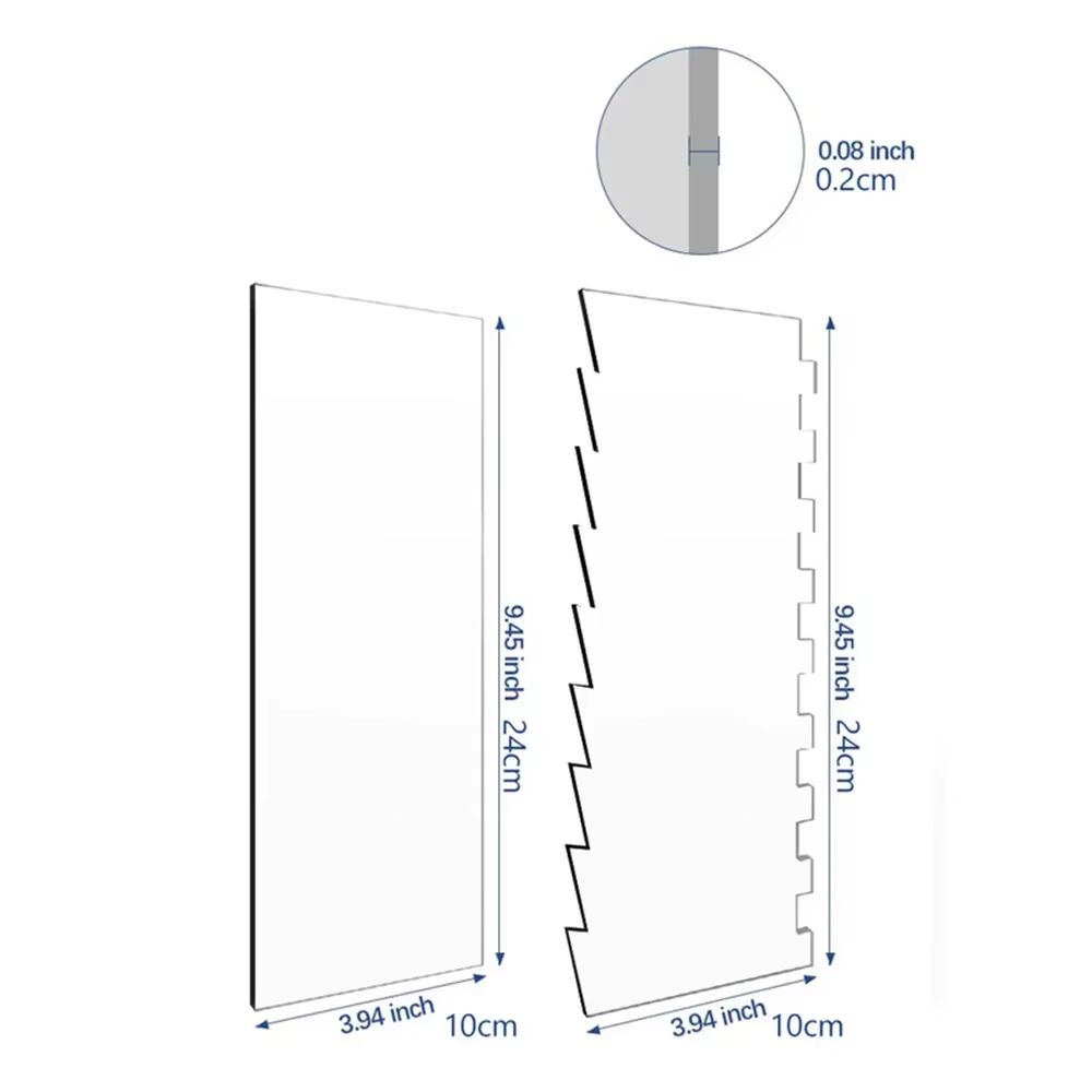 Clear Acrylic Cake Scraper  Comb Set  2Piece Contour Stripe Buttercream Edge Tool 4