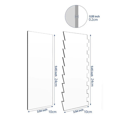 Clear Acrylic Cake Scraper  Comb Set  2Piece Contour Stripe Buttercream Edge Tool 4