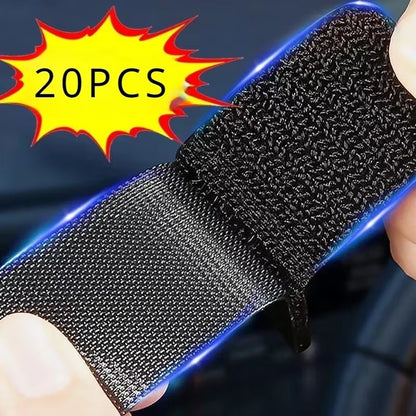 Heavy Duty Adhesive Hook & Loop Tape for Car Carpet Mats – Velcro Fixation Patch 2-Pack