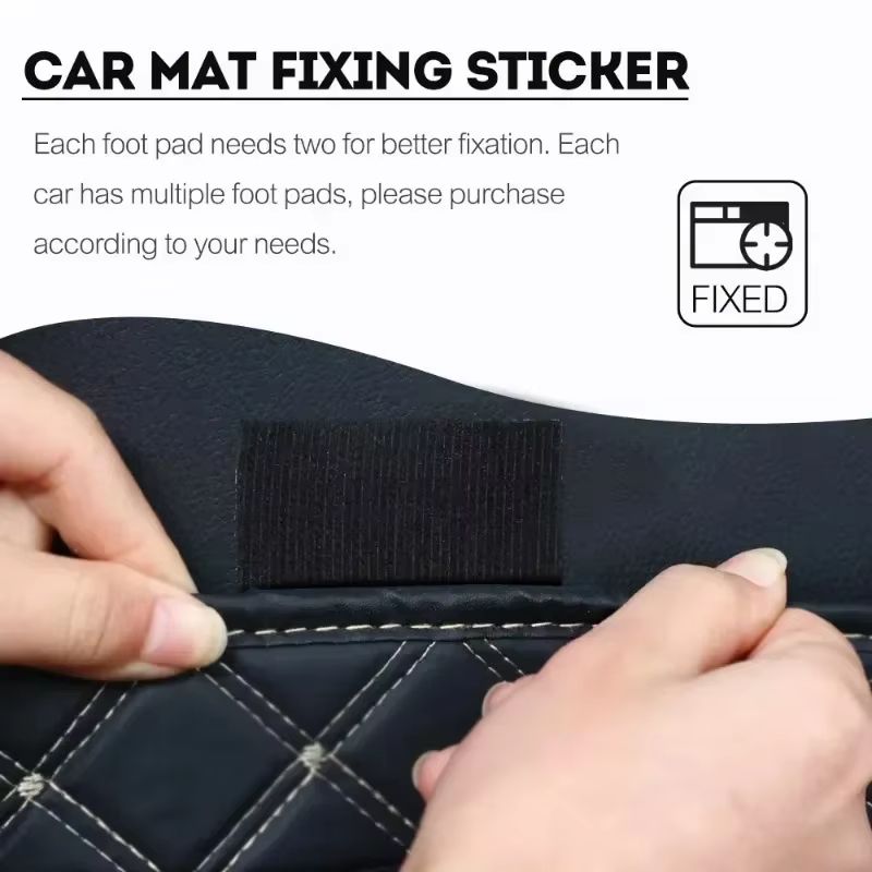 Heavy Duty Adhesive Hook  Loop Tape For Car Carpet Mats  Velcro Fixation Patch 2Pack 3
