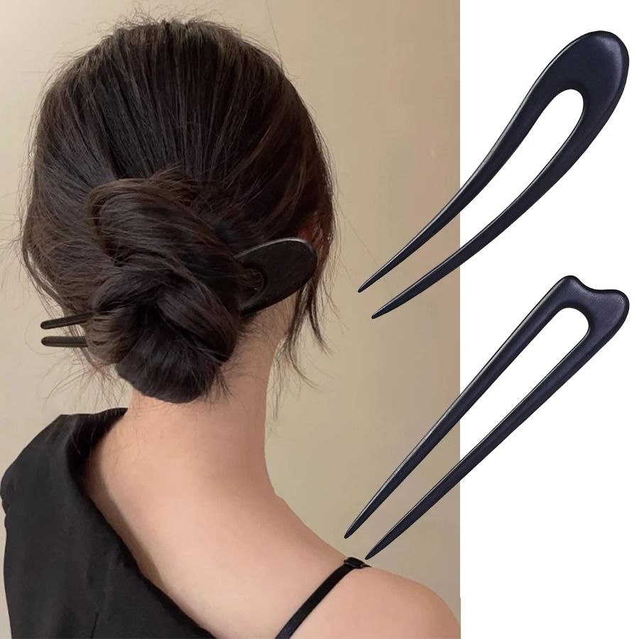 Wooden U Shaped Hair Stick