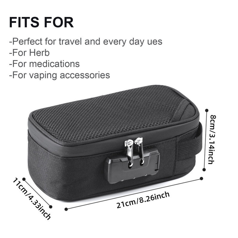 Large-capacity Smell Proof Bag With Lock, Portable Pipe Bag, Activated Carbon Deodorant Bag