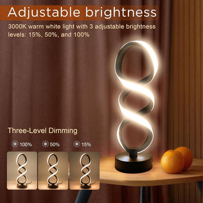 Adjustable Creative Spiral LED Table Lamp USB Powered For Home Office Bedroom And Study Room 3