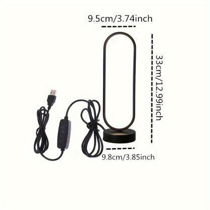 LED Night Light Modern Ring Lamp Three-color Dimming for Bedroom Living Room Desk Lamp Office Use