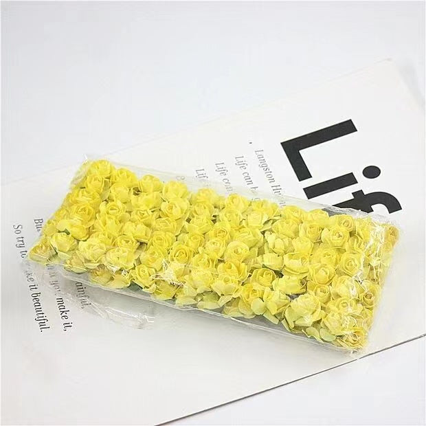 Artificial Mini Paper Rose Bouquet for Wedding Scrapbooking Party Decoration Cheap Artificial Rose Flowers