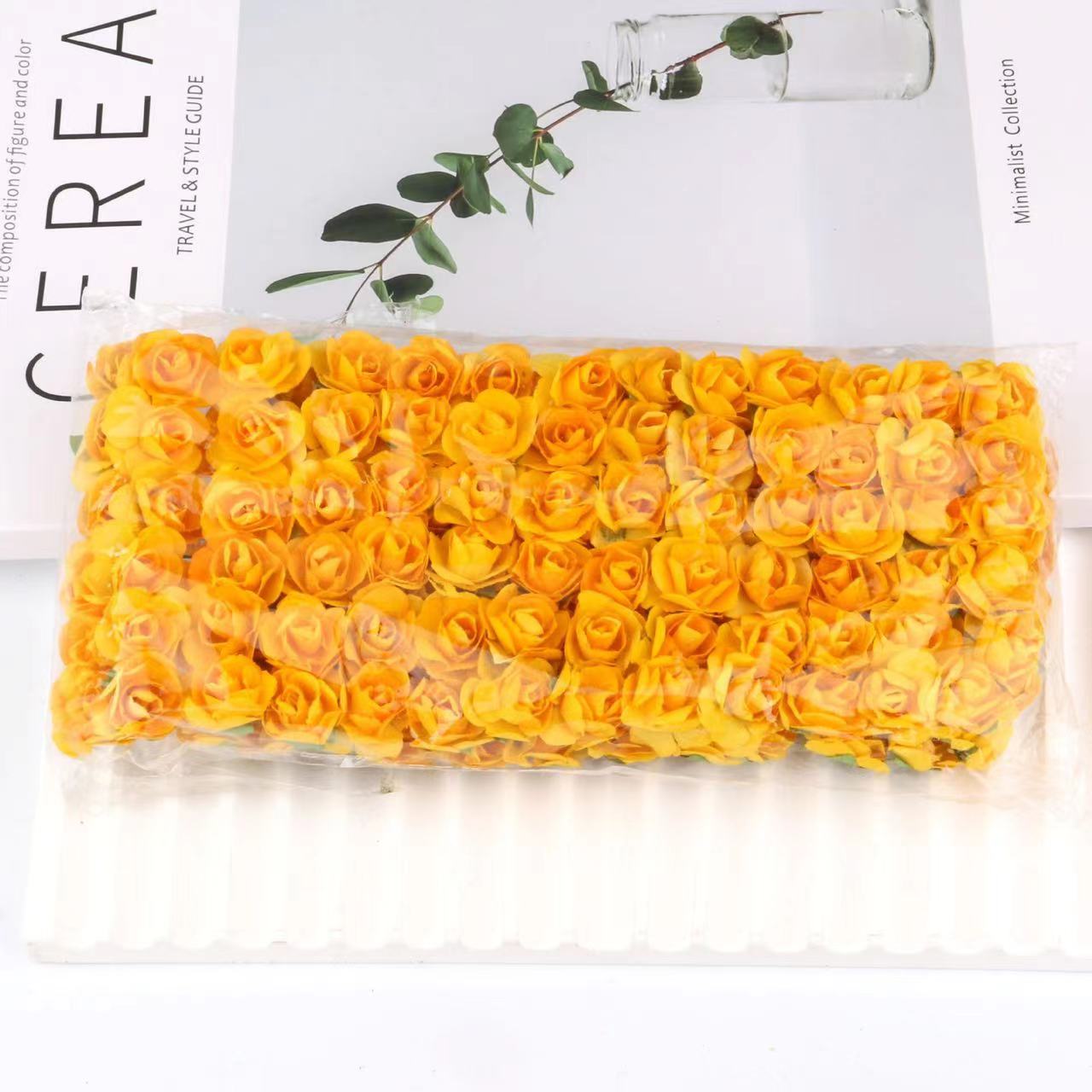 Artificial Mini Paper Rose Bouquet for Wedding Scrapbooking Party Decoration Cheap Artificial Rose Flowers