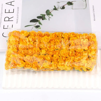 Artificial Mini Paper Rose Bouquet for Wedding Scrapbooking Party Decoration Cheap Artificial Rose Flowers