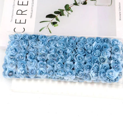 Artificial Mini Paper Rose Bouquet for Wedding Scrapbooking Party Decoration Cheap Artificial Rose Flowers