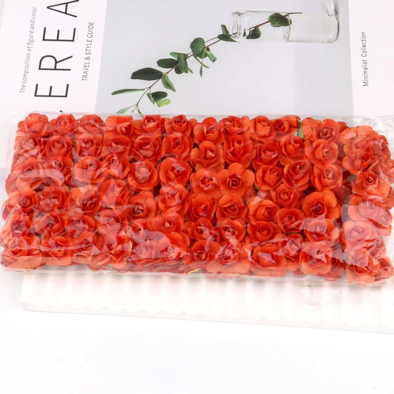 Artificial Mini Paper Rose Bouquet for Wedding Scrapbooking Party Decoration Cheap Artificial Rose Flowers