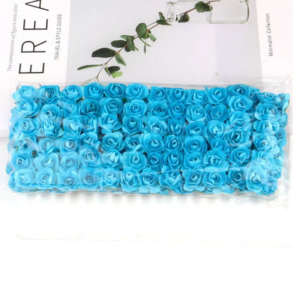 Artificial Mini Paper Rose Bouquet for Wedding Scrapbooking Party Decoration Cheap Artificial Rose Flowers