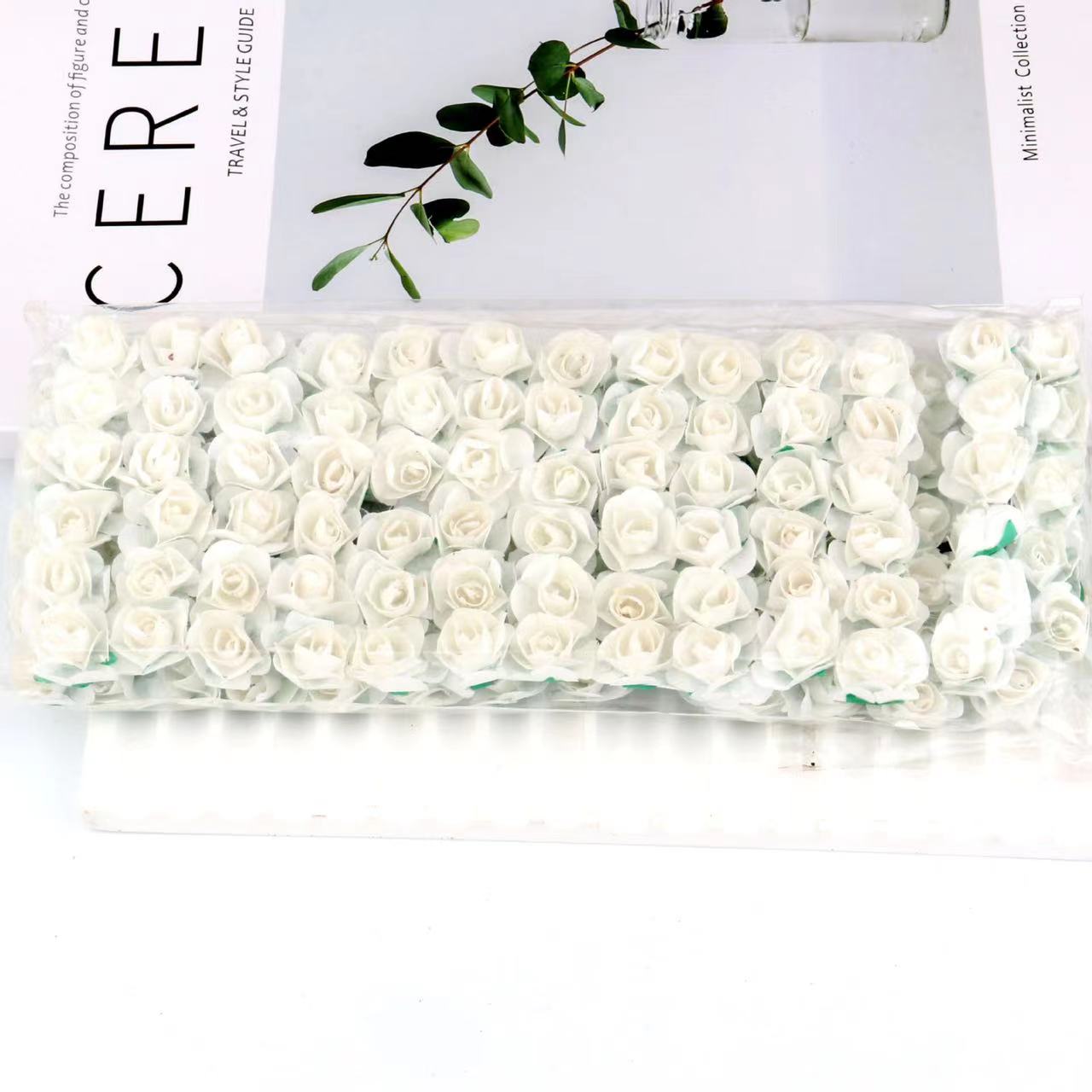 Artificial Mini Paper Rose Bouquet for Wedding Scrapbooking Party Decoration Cheap Artificial Rose Flowers