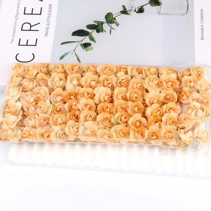Artificial Mini Paper Rose Bouquet for Wedding Scrapbooking Party Decoration Cheap Artificial Rose Flowers