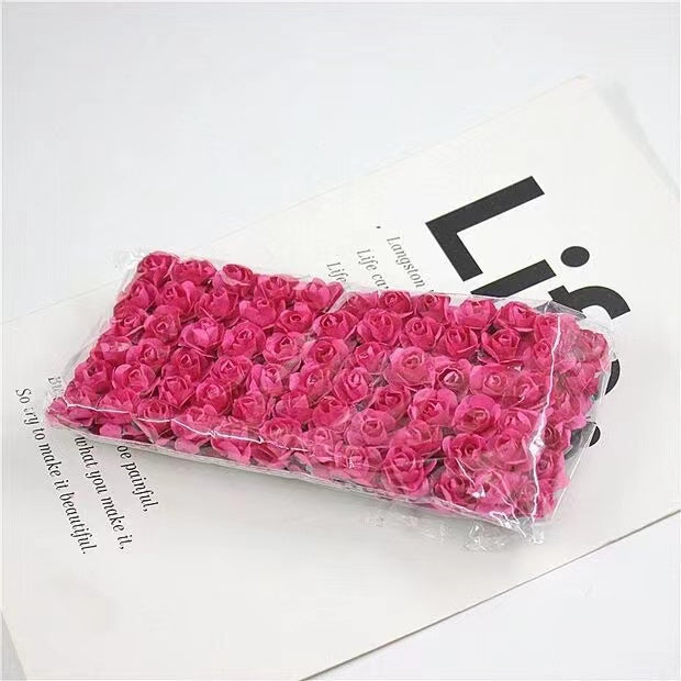 Artificial Mini Paper Rose Bouquet for Wedding Scrapbooking Party Decoration Cheap Artificial Rose Flowers