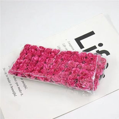 Artificial Mini Paper Rose Bouquet for Wedding Scrapbooking Party Decoration Cheap Artificial Rose Flowers
