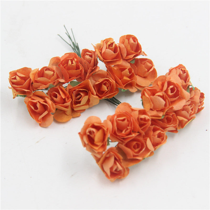Artificial Mini Paper Rose Bouquet for Wedding Scrapbooking Party Decoration Cheap Artificial Rose Flowers