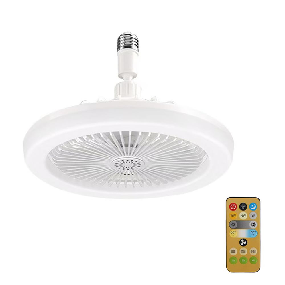 Rotatable Ceiling Fan With Remote Control Lighting Lamp Converter Base For Bedroom Living Room Mifl 6