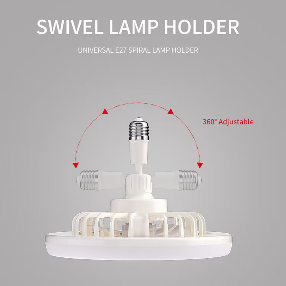 Rotatable Ceiling Fan With Remote Control Lighting Lamp Converter Base For Bedroom Living Room Mifl 4