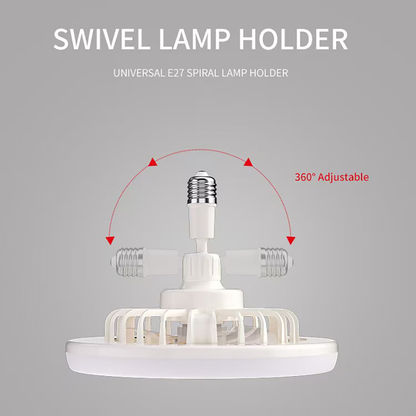 Rotatable Ceiling Fan With Remote Control Lighting Lamp Converter Base For Bedroom Living Room Mifl 4