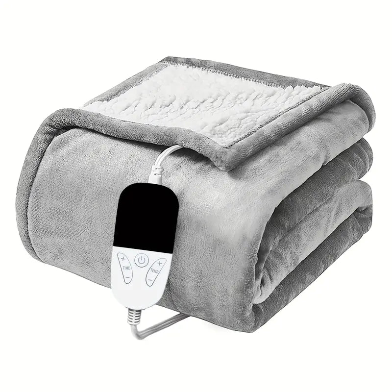 Soft Heated Throw Blanket, Electric Blanket with Heating Levels & 4 Hours Auto-Off Feature