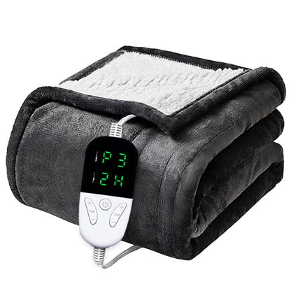 Soft Heated Throw Blanket, Electric Blanket with Heating Levels & 4 Hours Auto-Off Feature