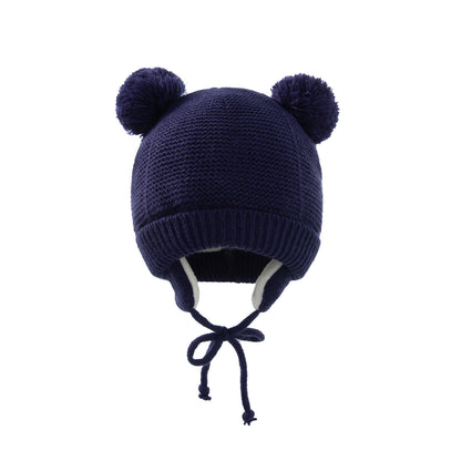 Thick Winter Ear Kids Hat Baby Bonnet Winter Baby Stuff Hat For Boy Girls Accessories Knited Cap Ki 5