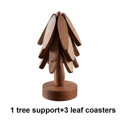 Wooden Tree Design Stand Trivets, Heat Resistant Table Mat Coasters, Decorative Pot Placemats