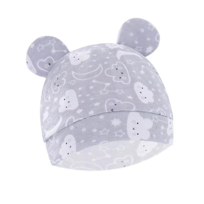 Kids Warm Bonnet Baby Bear Beanies Spring Autumn Pure Cotton Pullover Cap Boys Girls Newborn Fetal  9