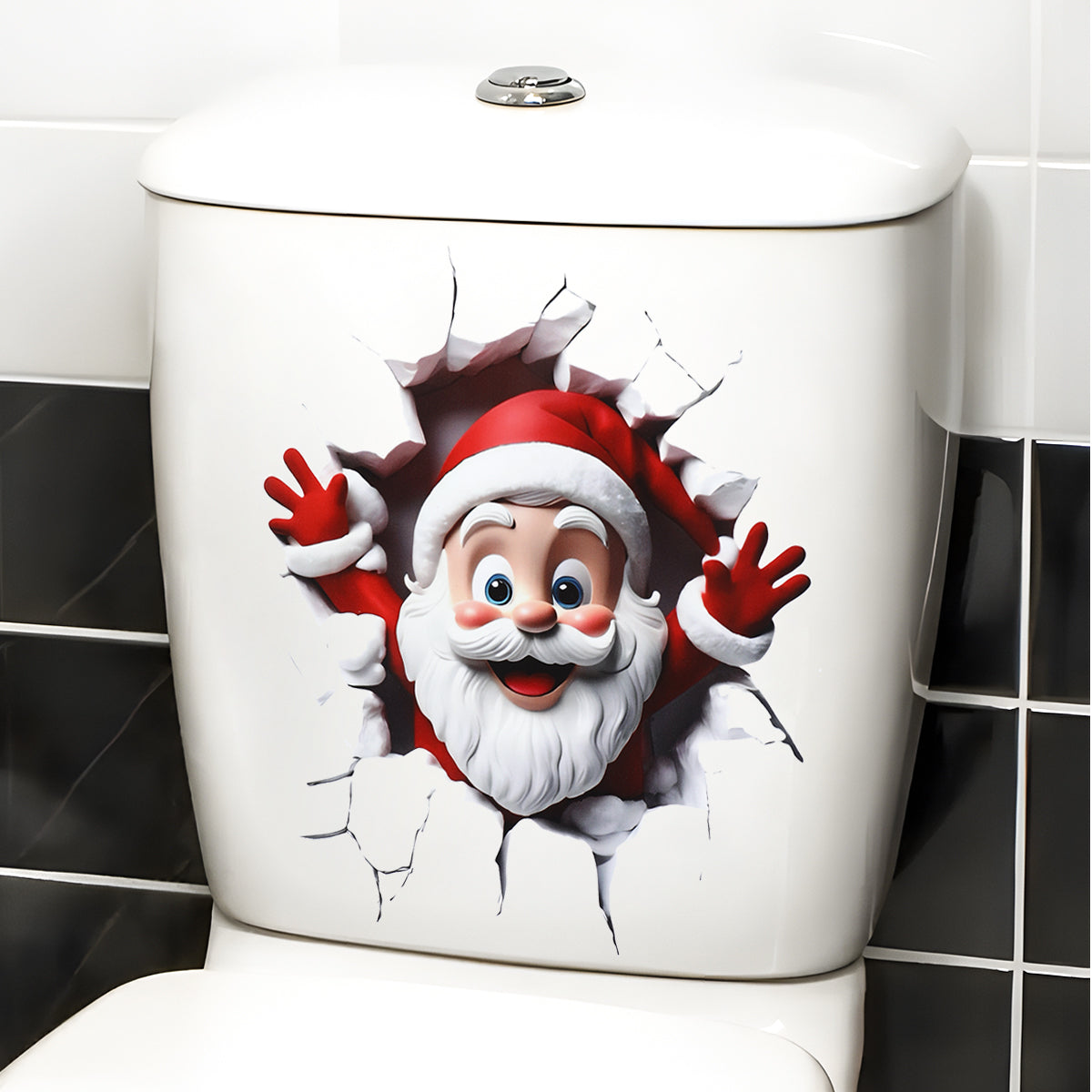 Christmas Snowman Toilet Sticker Merry Christmas Party Decoration Xmas Bathroom Decor New Year Gift 5