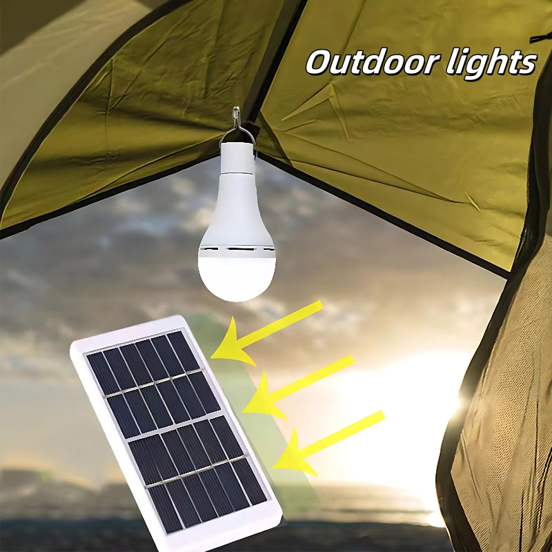 Solar-powered Emergency Outdoor LED Camping Lights, Portable USB Solar Panel for Outdoor Garden, Tent, Picnic, and Night