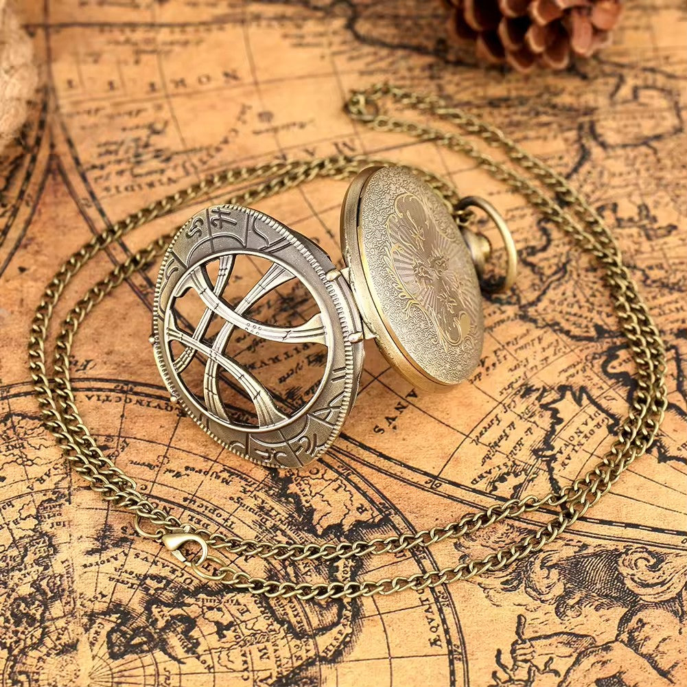 Gift Necklace Chain Pendant Old Clock Quartz Pocket Watch For Men And Women 1
