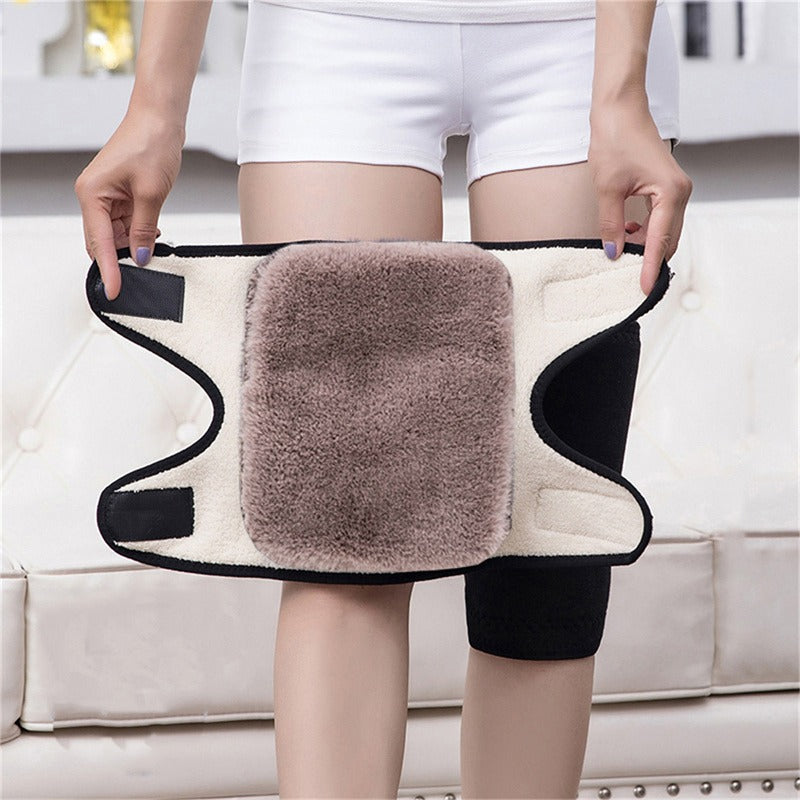 Thickened Winter Warm Knee Pad, Cold-proof Thermal Two-layer Adjustable Ski Cycling Leg Warmer for Men and Women