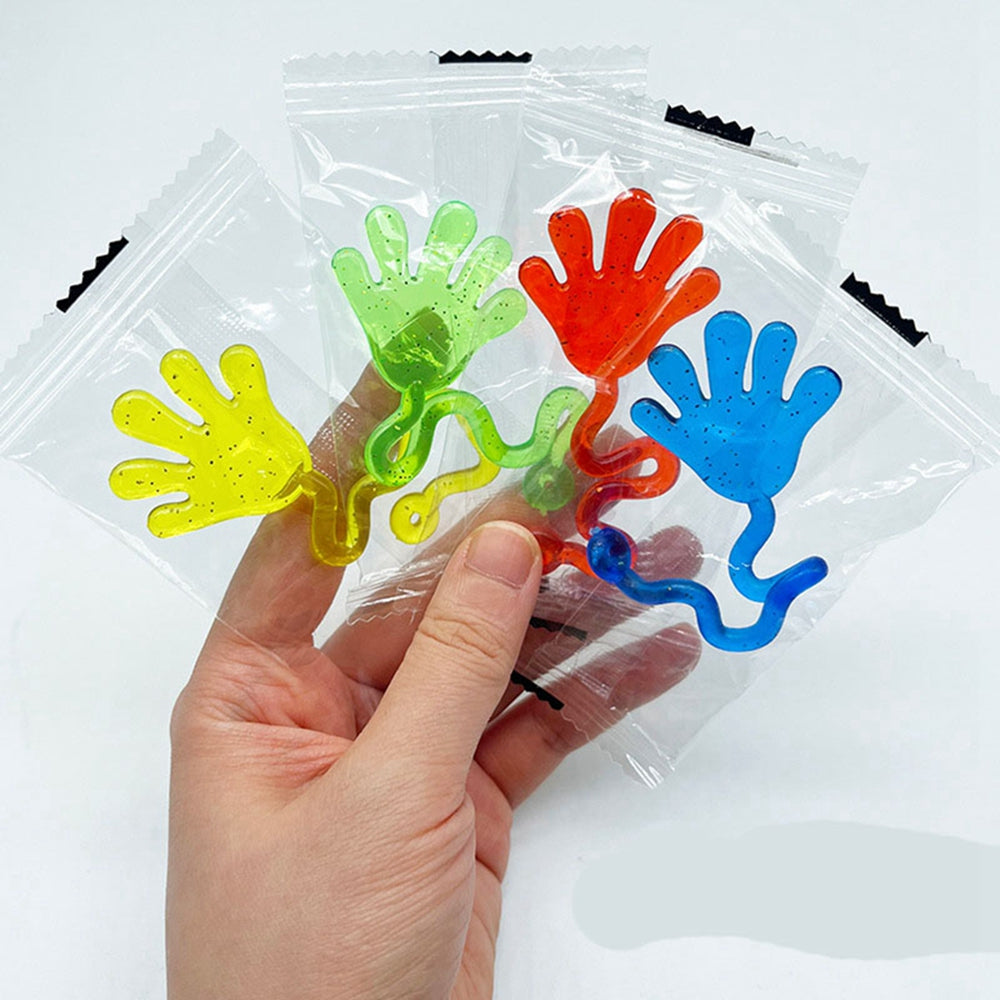 Glitter Sticky Hands For Kids And Adults Mini Stretchy Sensory Toys Party Favors Stress Relief Good 4