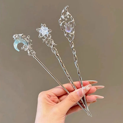 French Stars and Moon Hair Pin