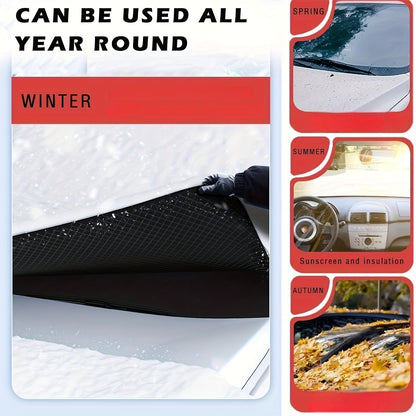 Magnetic Winter Auto Windshield Protector, Anti Ice Car Snow Shield Sunshade for Vehicles